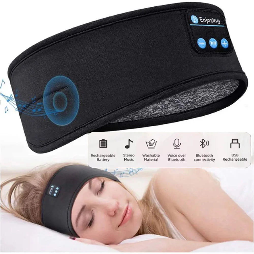 Bluetooth Sleep Headphones Headband With Music Eye Mask